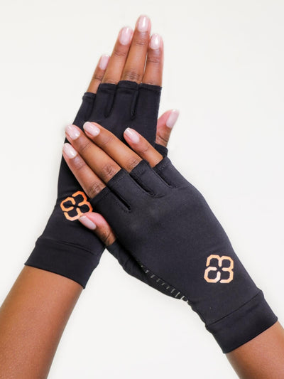 Copper Compression Half Gloves - Unisex