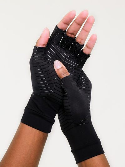 Copper Compression Half Gloves - Unisex