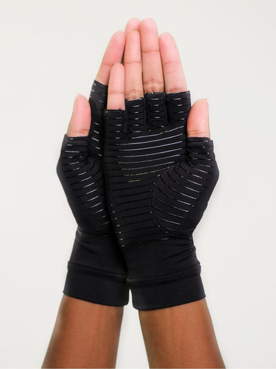 Copper Compression Half Gloves - Unisex