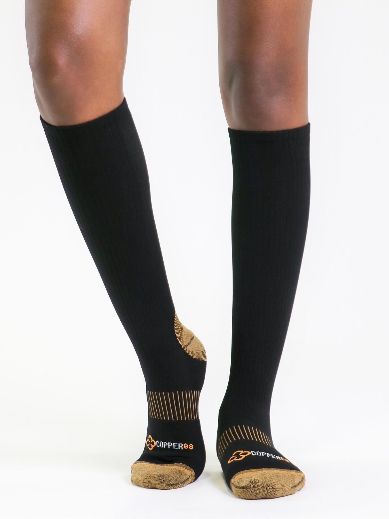 Copper Compression Knee Socks (Black) - Ladies – Copper 88