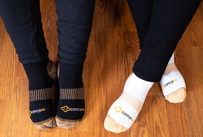 Copper Compression Mid Calf Socks (White) - Ladies