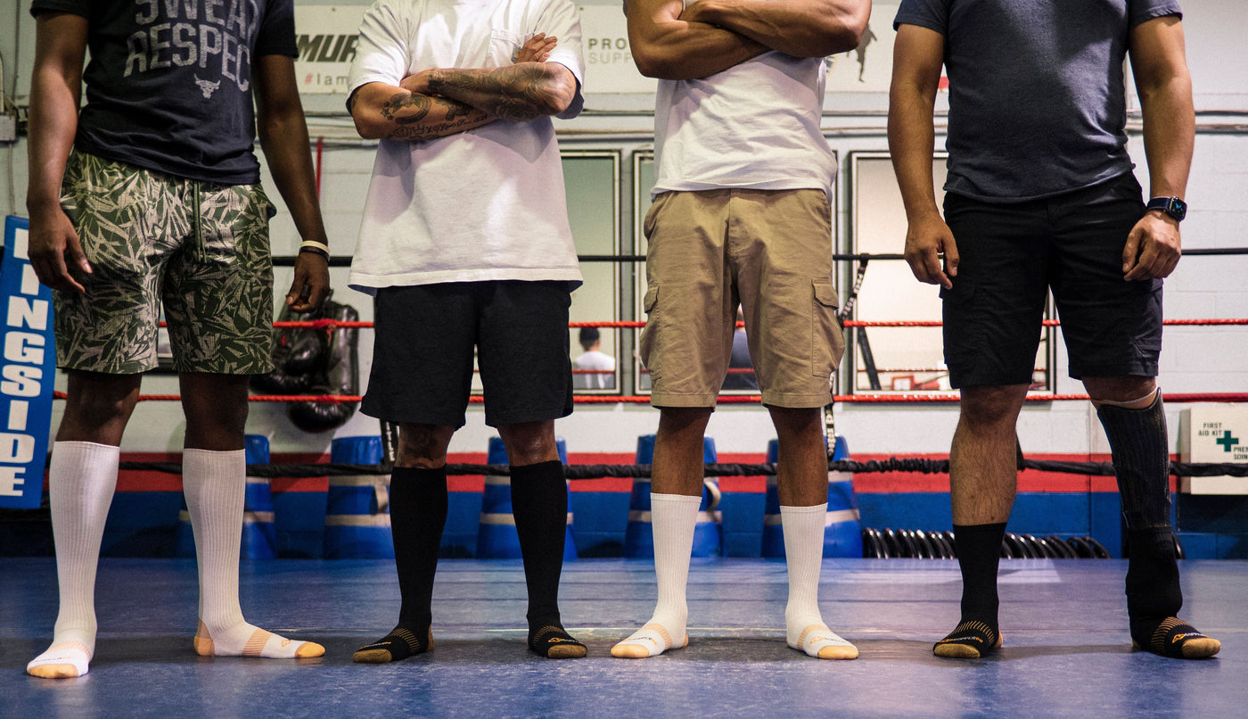 Copper Compression Mid Calf Socks (White) - Mens
